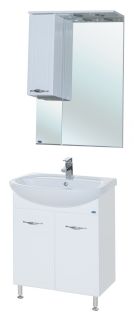 Зеркало-шкаф с подсветкой Bellezza Стелла 65см левый белый 00000002262